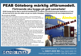 PEAB Göteborg märklig affärsmodell.