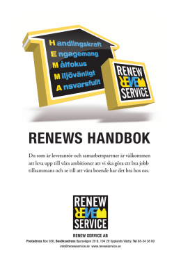 RENEWS HANDBOK - Renew Service