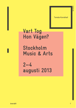 Vart Tog Hon Vägen? Stockholm Music & Arts 2