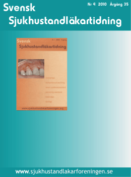 nr 4 2010.pdf - Svensk förening för Orofacial Medicin