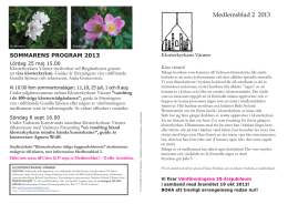 Medlemsblad 2 2013 - Vadstena och Dals församlingar
