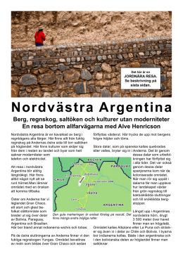 Nordvästra Argentina program