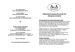 Patientinformation/kontrakt för allergivaccination