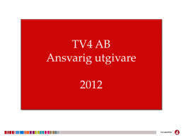 Ansvarig utgivare - TV4