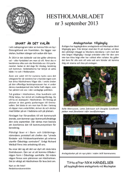Hestholmabladet nr 3 2013 (PDF)