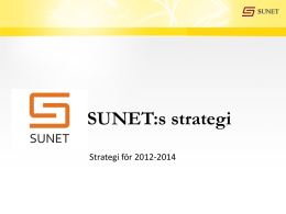 Presentation av SUNETs nya strategi