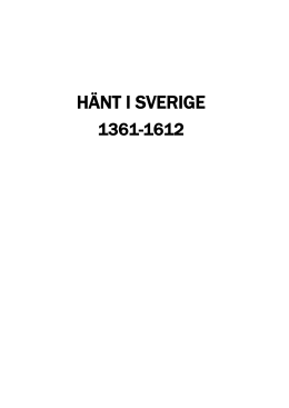 SVENSK MEDELTID 1361-1612