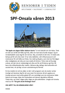 SPF-Onsala våren 2013