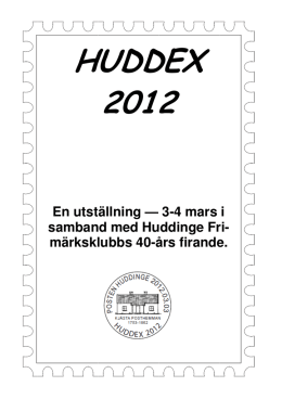 Resumé över HUDDEX 2012.