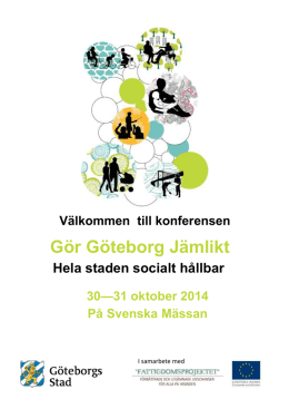 Program för Gör Göteborg Jämlikt (PDF)
