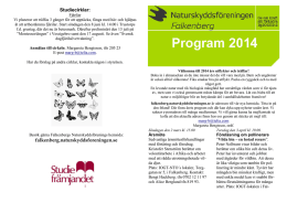 Program 2014 - Naturskyddsföreningen i Falkenberg