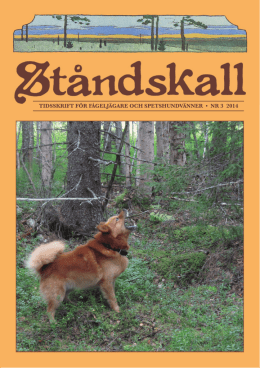tidsskrift för fågeljägare och spetshundvänner • nr 3 2014
