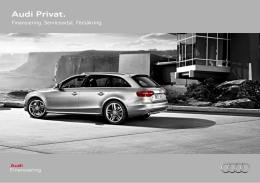 Audi Finansiering - Privat (broschyr)