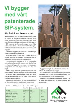 Vi bygger med vårt patenterade SIP-system.