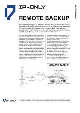 REMOTE BACKUP - IP-Only