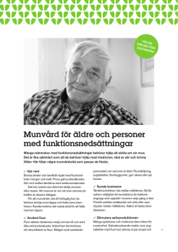 Munvård för äldre och personer med funktionsnedsättningar (PDF
