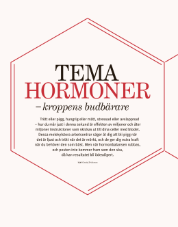 tema: hormoner - visit