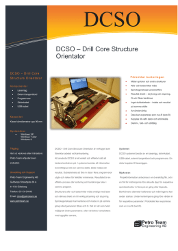 DCSO – Drill Core Structure Orientator