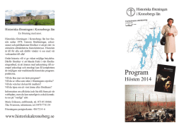 Historiska_foreningen_HT2014 - Historiska föreningen i Kronobergs