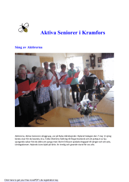 Aktiva Seniorer i Kramfors Sång av Aktörerna
