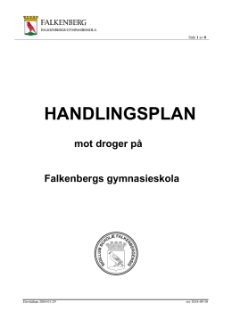 HANDLINGSPLAN - mot droger 2014-09