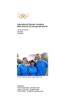 International Olympic Academy 50th session for young participants
