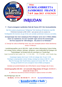 Eurolambretta Inbjudan - Lambretta Club Stockholm