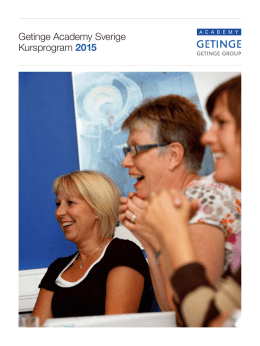 Getinge Academy 2015 katalog (PDF