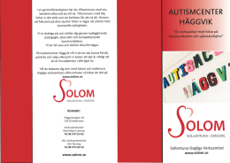 Autismcenter Häggvik broschyr