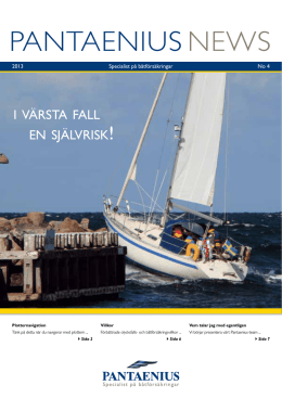 Pantaenius News 2013 - Pantaenius Båtförsäkring