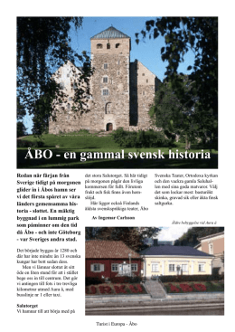 ÅBO - en gammal svensk historia