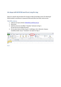 Skapa XML i Excel.pdf - Statens personadressregister, SPAR