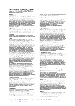 Umeå Energis villkor för elavtal med näringsidkare (pdf)