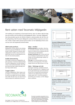 Tecomatic miljögardin produktblad (pdf)