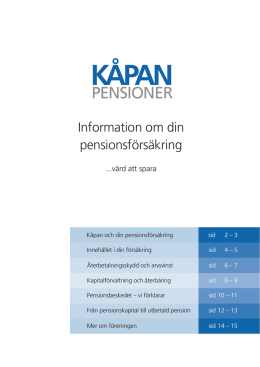 Broschyr Kåpan Pensioners pensionsbesked 2013 (pdf, nytt fönster)