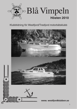 Blå Vimpeln 2010 - Westfjord Tresfjord Motorbåtsklubb
