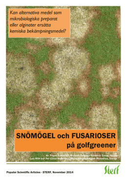 Svenska - The Scandinavian Turfgrass and Environment Research