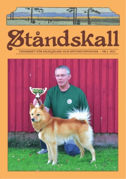 tidsskrift för fågeljägare och spetshundvänner • nr 4 2012