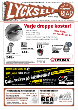 Annonsbladet vecka 36, 2014