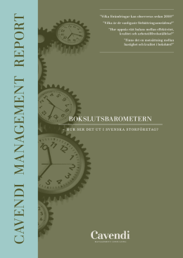 Bokslutsbarometern - Cavendi Management Consulting