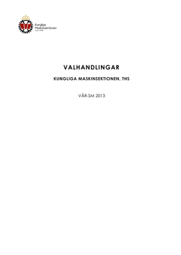 (PDF, 516KB) - Kungliga Maskinsektionen, THS