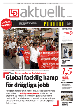 global facklig kamp för drägliga jobb