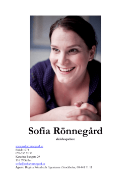 CV Sofia Rönnegård stor bild feb 2013