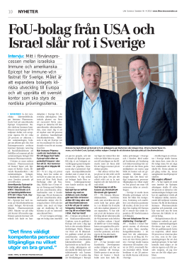 FoU-bolag från USA och Israel slår rot i Sverige
