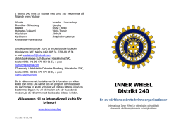 Information om distrikt 240 och Inner Wheel