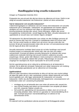 policy kring sexuella trakasserier