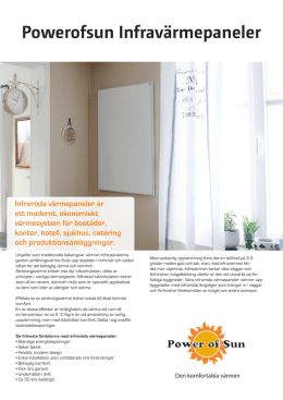 Power Sun - infraröda värmepaneler för bostäder & företag