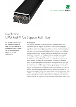 Installation UPM ProFi® Alu Support Rail, liten