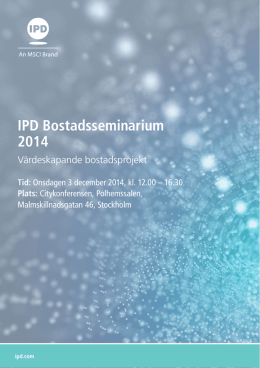 IPD Bostadsseminarium 2014