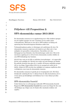 Följebrev till Proposition 2: SFS ekonomiska ramar 2015-2016